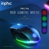 inphic Mouse cablato Silent Click,3200DPI regolabile e 6 pulsanti, Design ergonomico, Mouse ottico cablato USB ottimizzato per PC Laptop Co