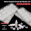 HZYUEGOU 1 scatola M2 M2.5 M3 M4 plastica bianca nylon isolato esagonale standoff esagonale pilastro distanziatore colonna vite dado rondella assortimento kit set