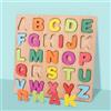 Tlewj Puzzle in legno con numeri alfabetici colorati Gioco di abbinamento intelligente per bambini in età prescolare Giocattoli educativi precoci