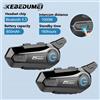 kebidumei 1/2x Bluetooth Casco Moto Interfono Cuffie V5.3 intercomunicador Moto Musica Condivisione 1000M Interfono Riduzione Del Rumore