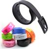 NONE Cintura in plastica alla moda, cintura in pelle di gomma siliconica multicolore color caramello, fibbia liscia per donna uomo regolabile