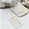 NONE 100 pz rotondo rettangolo carta carta oro/argento bordo etichette appese strumento di visualizzazione gioielli cartellini gioielli etichette prezzo accessori