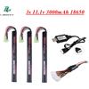 GAOLAG Batteria Lipo RC per pistola ad acqua 3S aggiornata 11.1V 3000mAh 18650 AKKU Mini Airsoft Gun Batteria modello RC parti di giocattoli batteria ad alta capacità