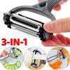 NONE 3In1 Verdura Frutta Pelapatate Grattugia Multifunzionale In Acciaio Inox Rotante Julienne Patate Carota Verdura Taglierina Utensili Da Cucina