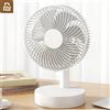 XIAOMI Ventilatore da Tavolo Youpin Piccolo Bianco con Timer Silenzioso, Quattro Velocità Regolabili, Portatile, Ricaricabile, Modello Staccabile