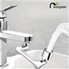 eoopee 1080 ° Rubinetto Universale Girevole con Braccio Robotico, Doccetta a Doppia Modalità, Spruzzatore Antispruzzo per Lavabo Bagno