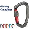 XINDA Moschettone professionale per arrampicata su roccia all'aperto 25kN Blocco Fibbia di sicurezza a forma di D per chiavi Attrezzature per utensili