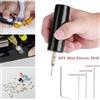 NONE Mini trapano elettrico portatile Strumenti per trapano elettrico USB elettrico fai-da-te per gioielli in resina epossidica che realizzano strumenti per penna per incisione artigianale in legno