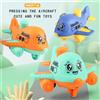 Giocattoli per aerei Press and Go per bambini 1-3, auto da corsa per animali per bambini, set di veicoli da gioco per neonati, giocattoli per auto ad attrito Baby Push Go