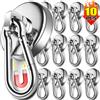 NONE Ganci magnetici resistenti Gancio magnetico al neodimio resistente 360 ° Portaoggetti con aspirazione magnetica per frigorifero con moschettone rotante