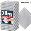 NONE 20-5pcs Panno per pulizia in filo di acciaio addensato Nongraffio A doppio strato di ferro in microfibra Maglia Dishrag Lavaggio Pentola Stracci Asciugamano da cucina