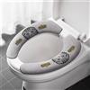 2 pz/set Riutilizzabile Caldo Flanella Adesivo Toilette Coprisedili Toilette Lavabile Riempimento del Sedile del Toilette Tappetino del Bagno Coprisedile Universale