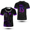 NONE T-shirt sportiva da uomo nuova estate Maglia da allenamento stampata Black Panther Maglia da calcio traspirante e confortevole ad asciugatura rapida