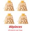NONE Sfere di canfora di cedro da 80 pezzi, deodoranti per guardaroba, resistenti alla muffa e alle insetti, sfere di falena naturali, palline deodorante