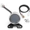 evomosa Contagiri per moto 12V Retroilluminazione a LED Tachimetro digitale LCD Misuratore di temperatura carburante Indicatore di livello per moto per Harley