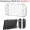 ERIKOLE Custodia rigida trasparente di tipo diviso per Switch 2 Joycon Custodia protettiva per accessori custodia protettiva Switch2
