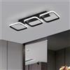 Aukiie Lampadario da soffitto a LED nordico per soggiorno corridoio 20W 30W plafoniera a LED quadrata rotonda per illuminazione domestica da cucina