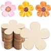 ZQNYCY 10/20 pezzi di dischi di fiori in legno non finiti fai da te fatti a mano artigianali ornamenti in legno bianco per la festa di compleanno baby shower decorazione di nozze