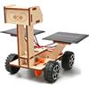 NONE Auto solare Esplorazione lunare Veicolo Fai da te per bambini Modello assemblato a mano Fai da te Puzzle in legno 3d Giocattoli scientifici ed educativi