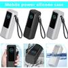 NONE Custodia in silicone per Anker Zolo 25000mAh 165W Power Bank Caricatore portatile Custodia protettiva Custodia da viaggio TF/SIM Borsa di stoccaggio