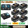 Turpow Per Makita BL1830 Batteria 18V 8000mAh Batteria BL1830 BL1815 BL1860 BL1840 Strumento Batteria Ricaricabile Con Caricatore 6A