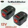 lefeiyi Batteria ricaricabile per utensili 12V 6800mah per Black & Decker A12 A12EX FSB12 FS120B A1712 HP12K HP12 Ni-MH Batteria di ricambio per trapano