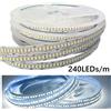 NONE 5M 10M SMD 2835 Striscia LED 240LED/M 10MM PCB DC12V 24V IP20 Non impermeabile Luce flessibile Bianco caldo 1200LED SMD2835 Striscia