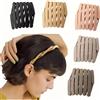 NONE Semplicità Fascia per capelli pieghevole per donna Tinta unita antiscivolo Lavaggio dei capelli Accessori per capelli per fascia per ragazza alla moda