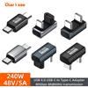 BSN Connettore di Ricarica USB4.0 PD240W 8K60Hz per Adattatore USB C OTG ad Alta Velocità 80Gbps a Forma di U con Angolo Retto per Macbook iPhone15/16