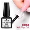 Mtssii 3 IN 1 Punte per unghie morbide Gel Punte per unghie trasparenti Gel per unghie finte Estensione Forte punta adesiva Colla UV LED Soak Off Manicure