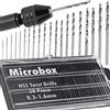 NONE Mini Micro Set di punte da trapano 0.3-1.6mm HSS Micro trapano elicoidale lavorazione del legno strumenti di perforazione del legno di plastica creazione di gioielli trapani a mano