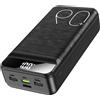 Hganus 60000mAh Power Bank QC PD3.0 22.5W Ricarica rapida Powerbank Caricatore portatile Batteria esterna per iPad iPhone Xiaomi