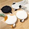 NONE Cuscino per sedia in memory foam per gatti dei cartoni animati - Cuscino da pavimento multiuso con fodera morbida lavabile Art Déco per ufficio/dormitorio/auto