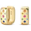 NONE Orecchini quadrati originali in argento sterling 925 con stella dorata, orecchini alla moda da donna, gioielli di compleanno
