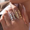 Uself Nuovo anello creativo regolabile geometrico in metallo placcato PVD in oro 18 carati Accessori per gioielli di moda quotidiana da donna