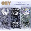 QIIY SS3-SS50 Cristallo AB Vetro nero Strass Hot-fix Flatback Ferro su pietre per abito da sposa Decorazione di vestiti in tessuto