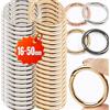 Meetee 10/20 pezzi O-ring in metallo fibbie per tracolla per borsa collare per cani chiusura tessitura ganci per cintura portachiavi passanti borsa fai da te accessori hardware