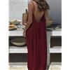 NONE Nuovo Arrivo: Abito Lungo da Casa Senza Spalline e Senza Schienale per Donna, Comodo Abbigliamento da Notte, Vestito Maxi Casual