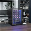 HOMCOM Frigorifero per Vini HOMCOM in Metallo, Vetro Temperato 43L x 45 P x 64A cm - Nero