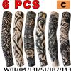 NONE 6 maniche neutre con protezione solare, maniche con stampa effetto tatuaggio, stile street alla moda, adatte per sport all'aria aperta come ad es.