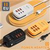 olaf Multipresa USB a 6 Porte con Ricarica Rapida, Stazione di Ricarica da Scrivania, Adattatore HUB USB con Spina EU/UK/US, 3 Porte Type-C e 3 Porte USB