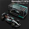 Bburago 1:43 Mercedes 2025 W16 E Performance F1 Modellino Auto da Formula 1 in Metallo Pressofuso Giocattolo da Corsa 63 # Russell 12 # Antonelli