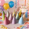 NONE Regalo per Lei/Lui - 10 Cappelli Colorati a Tema Arcobaleno per Feste di Compleanno - Cappelli a Cono Macaron per Compleanni, Anniversari e Celebrazioni