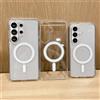 NONE Cover magnetica trasparente originale per MagSafe per Samsung Galaxy S26 S25 S24 S21 FE S22 S23 Ultra Plus A17 A16 A55 A36 A07 A54