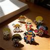 Bandai Set di 8 Spille da Collezione One Piece Anime Roronoa Zoro & Monkey D. Luffy, Distintivi Cosplay, Gioielli da Bavero per Zaino