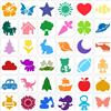 NONE Set di 36 Stencil per Bambini, Stencil per Disegno e Pittura Riutilizzabili e Lavabili per Tessuti e Carta da Parati
