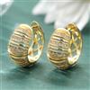 NONE Orecchini a Cerchio Trendy con Zirconia Cubica Scintillante, Gioielli da Donna per Uso Quotidiano, Accessori Delicati Placcati Oro alla Moda, Regalo