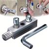 NONE Estrattore per filetti rotti di valvole per rubinetti - Strumento per la rimozione di viti da 1/2" e 3/4", Kit estrattore per bulloni rotti per impianti idraulici domestici e industriali