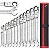 NONE Chiave a cricchetto reversibile da 6mm, 7mm, 8mm, 9mm, 10mm, 11mm, 12mm, 13mm, 14mm, 15mm, 16mm, 17mm, 18mm, 19mm, con funzione di attacco a bussola e per dadi