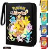 Bandai 400 Carte Pokémon, Album Fotografico per Carte Anime, Borsa Portaoggetti, Album Raccoglitore a Fogli Mobili in PU con Cerniera, Regalo per i Fan di Yu-Gi-Oh!